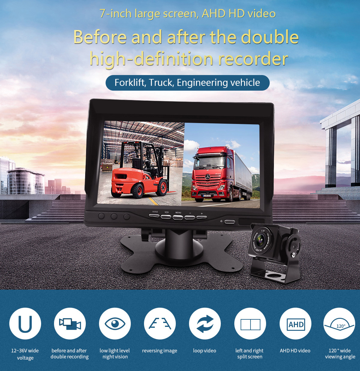 PR-FC700 Forklift reversing camera system
